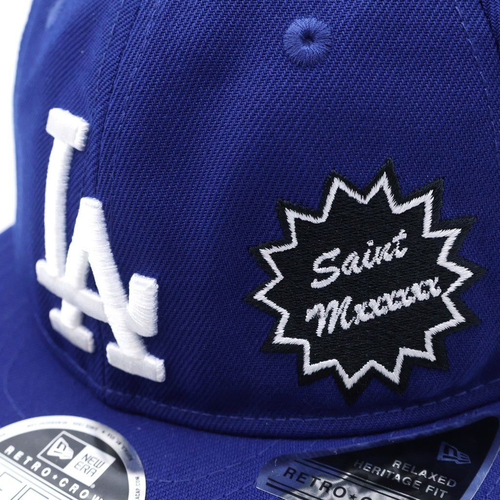 SAINT MICHAEL(セントマイケル) 25SS ×MLB ×NEWERA NE_CAP/DODGERS ニューエラ ドジャース 6パネルキャップ 帽子 ブルー SM-HR8-0000-C46