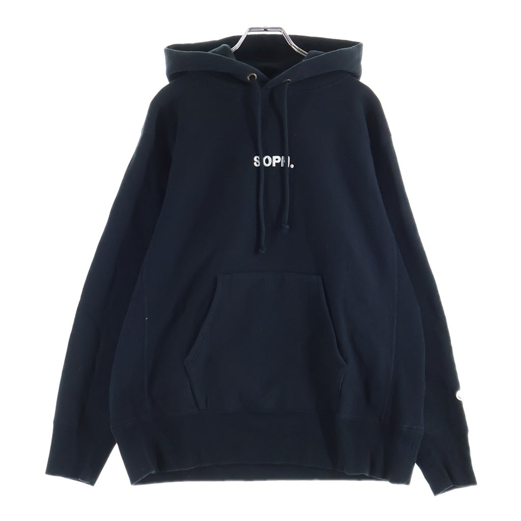 CHAMPION(チャンピオン) ×SOPHNET. REVERSE WEAVE HOODIE ソフネット ロゴエンブロイダリー リバースウィーブ プルオーバーフーディー パーカー ブラック C8-A115