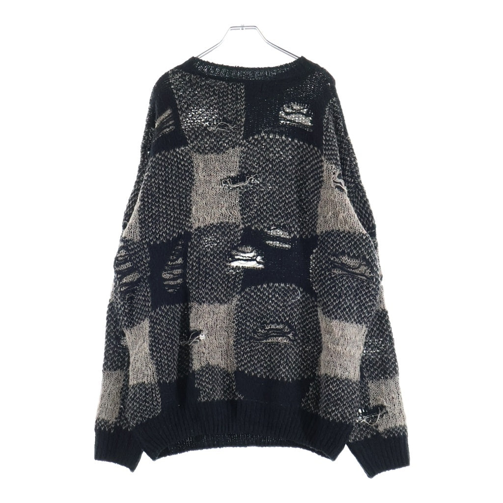 OUR LEGACY(アワーレガシー) 24AW SONAR ROUNDNECK ソナー ほつれ加工 ラウンドネックニット セーター グレー M4243SBD