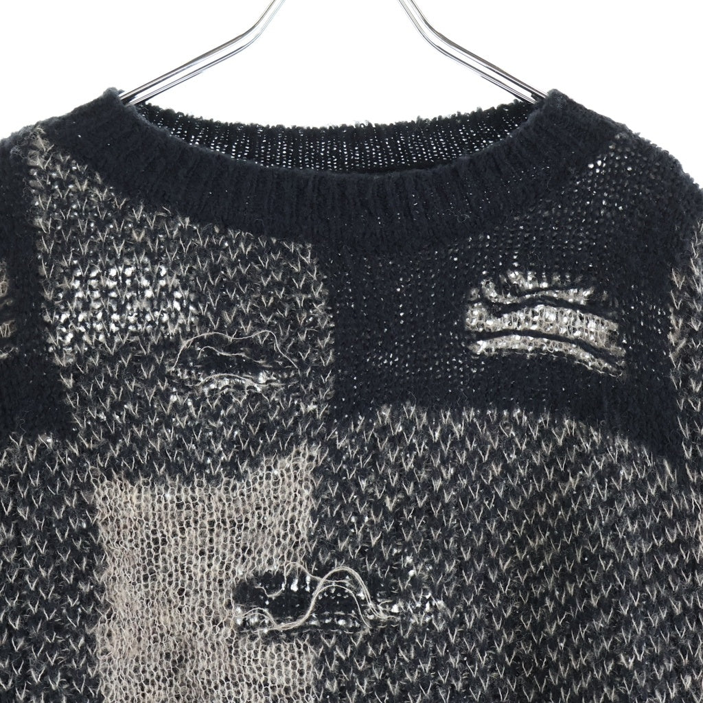 OUR LEGACY(アワーレガシー) 24AW SONAR ROUNDNECK ソナー ほつれ加工 ラウンドネックニット セーター グレー M4243SBD