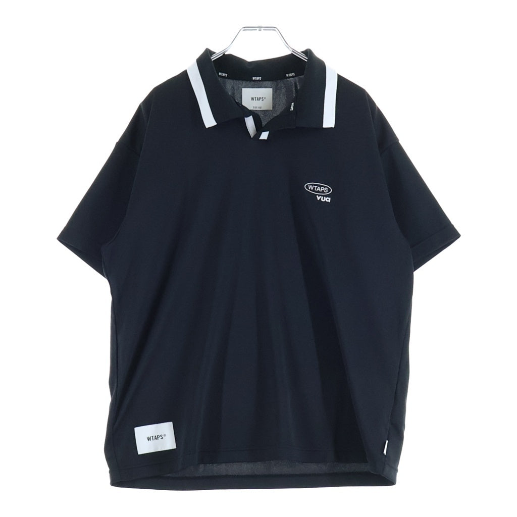 WTAPS(ダブルタップス) 26SS DUP 02/SS/POLY COOLMAX クールマックスファイバー 鹿の子 半袖ポロシャツ ブラック 261ATDT-CSM26
