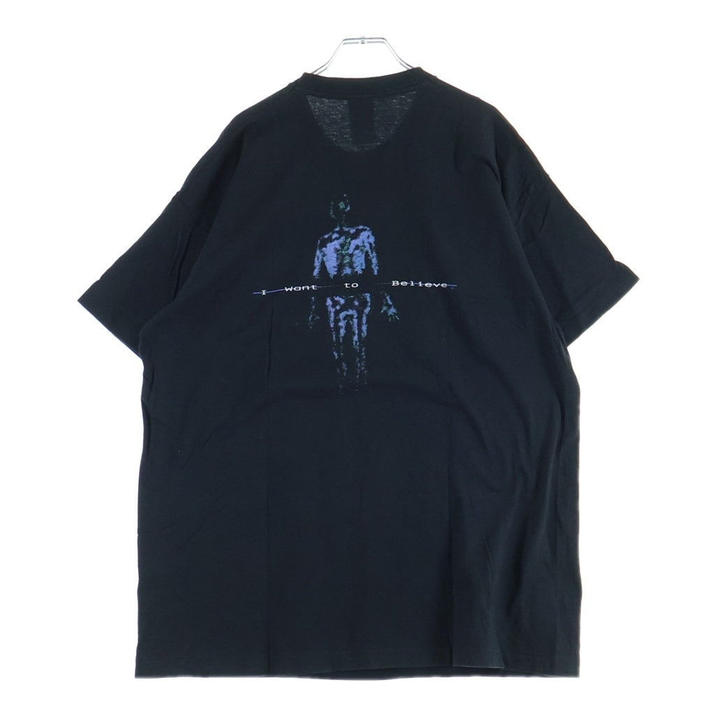 VINTAGE(ヴィンテージ) 90S VINTAGE X-FILES ヴィンテージ エックスファイル I WANT TO BELIEVE バックプリント クルーネック半袖Tシャツ カットソー ブラック