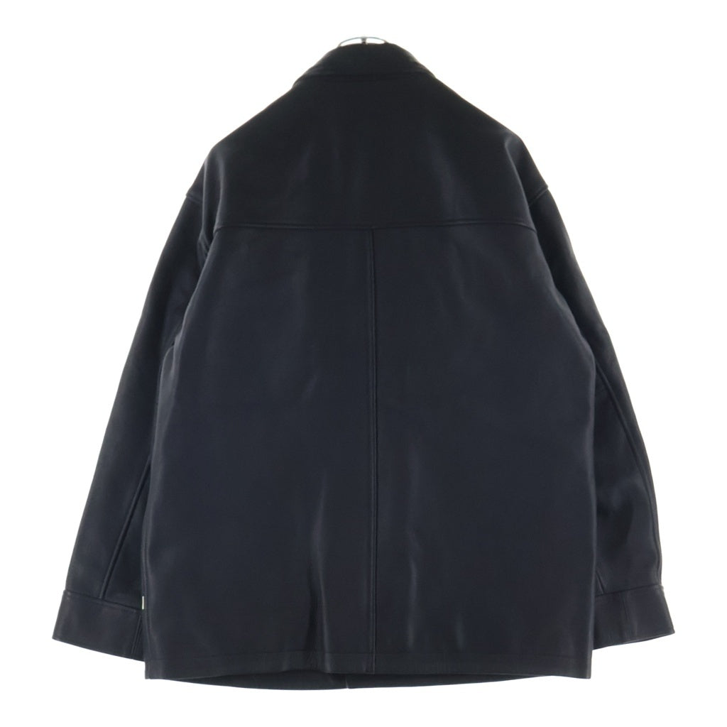 OVY オヴィー Waterproof Calf Leather Car Coat ウォータープルーフ カーフレザー カーコート ジャケット ブラック