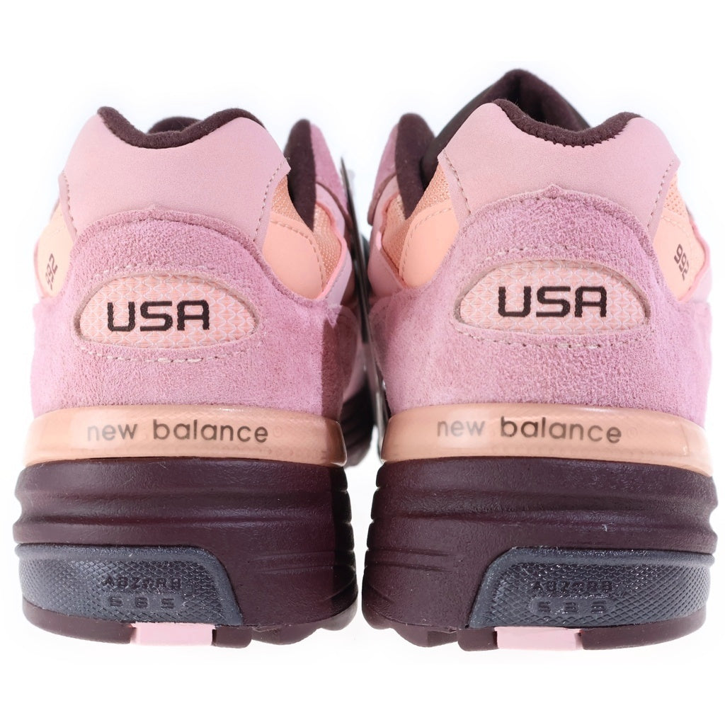 New Balance(ニューバランス) メッシュ レザー ローカットスニーカー ピンクチョーク US7.5/25.5cm U992PK