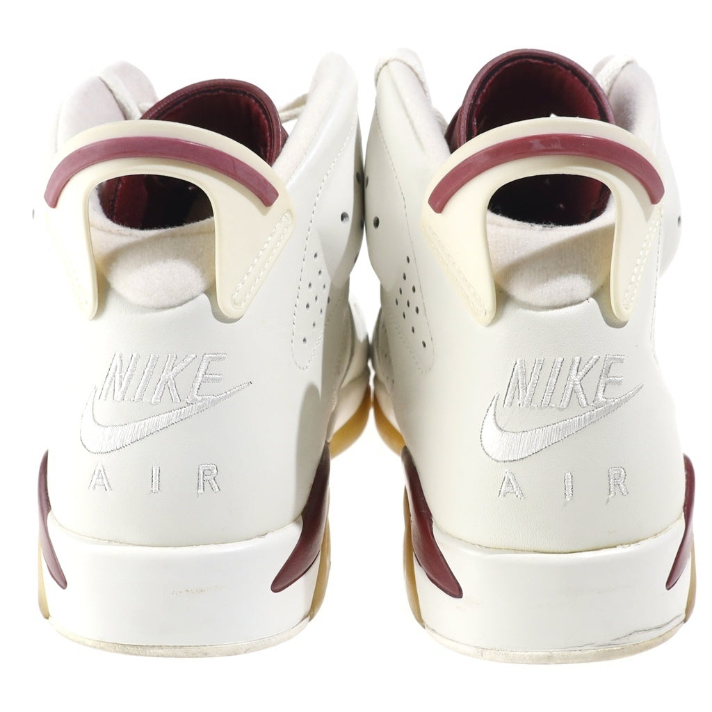 NIKE(ナイキ) 【観賞用2015年製】AIR JORDAN 6 RETRO MAROON エアジョーダン レトロ マルーン ハイカットスニーカー ホワイト US10.5/28.5cm 384664-116
