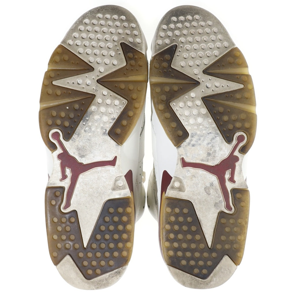 NIKE(ナイキ) 【観賞用2015年製】AIR JORDAN 6 RETRO MAROON エアジョーダン レトロ マルーン ハイカットスニーカー ホワイト US10.5/28.5cm 384664-116