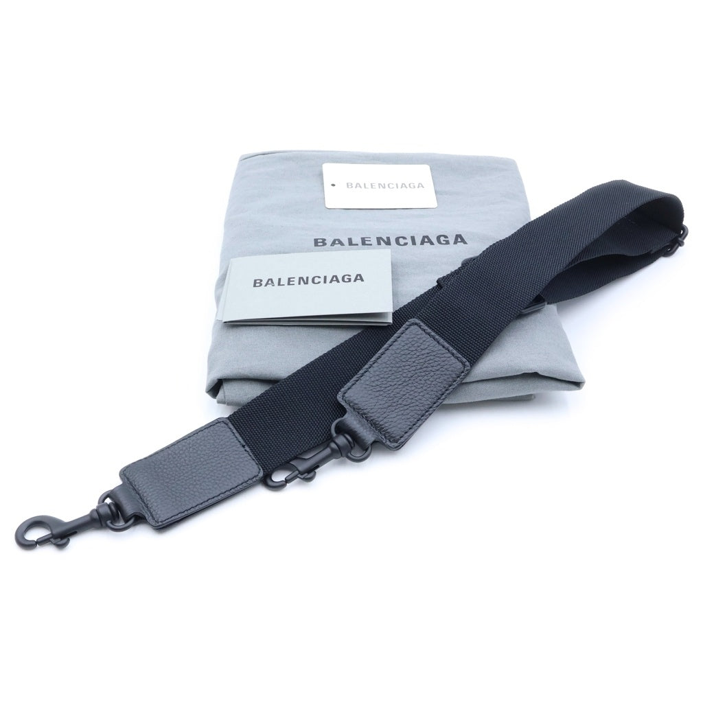 BALENCIAGA(バレンシアガ) Hourglass Medium Zip Tote アワーグラス ロゴエンボス レザー 2WAY ショルダーバッグ ハンドバッグ ブラック 644731