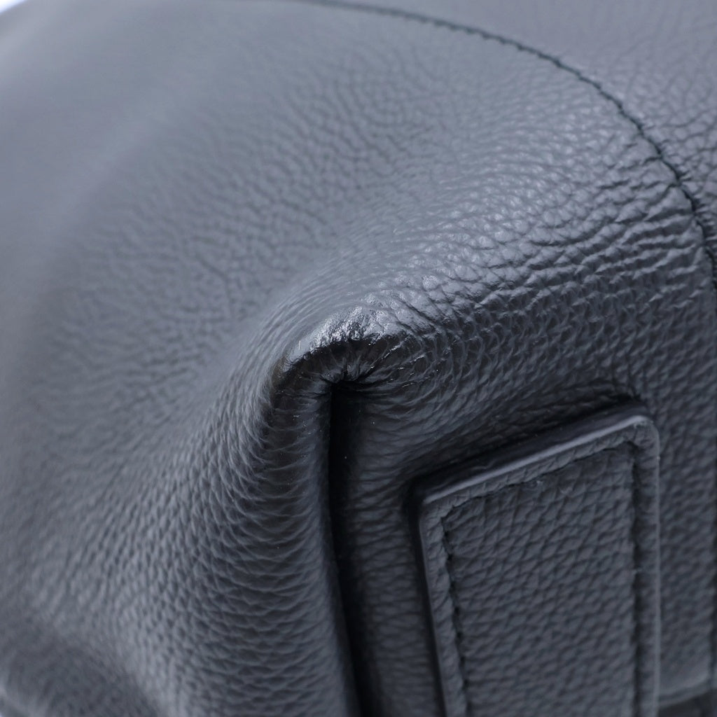BALENCIAGA(バレンシアガ) Hourglass Medium Zip Tote アワーグラス ロゴエンボス レザー 2WAY ショルダーバッグ ハンドバッグ ブラック 644731