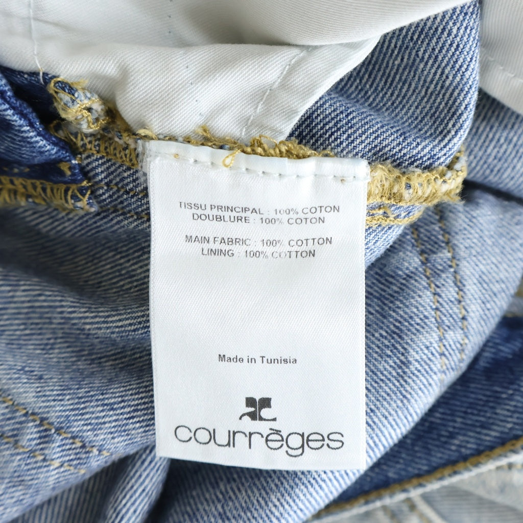 COURREGES(クレージュ) Denim Baggy Pants バギーデニムパンツ インディゴ 124DPA188DE00167011