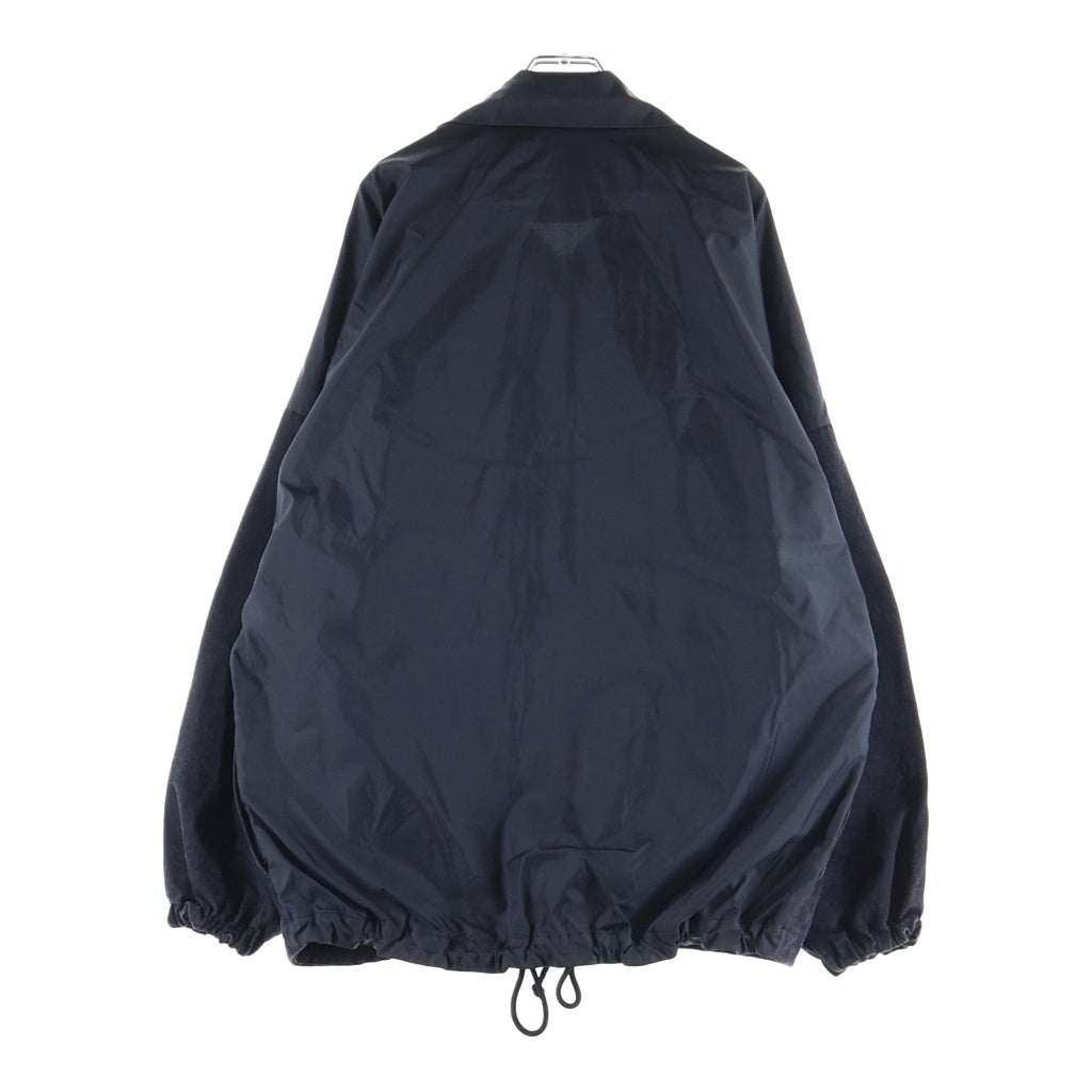 BALENCIAGA(バレンシアガ) 18AW Nylon Logo Denim Jacket ロゴプリント デニム ナイロン ドッキングジャケット ブラック 529213 TBQ03