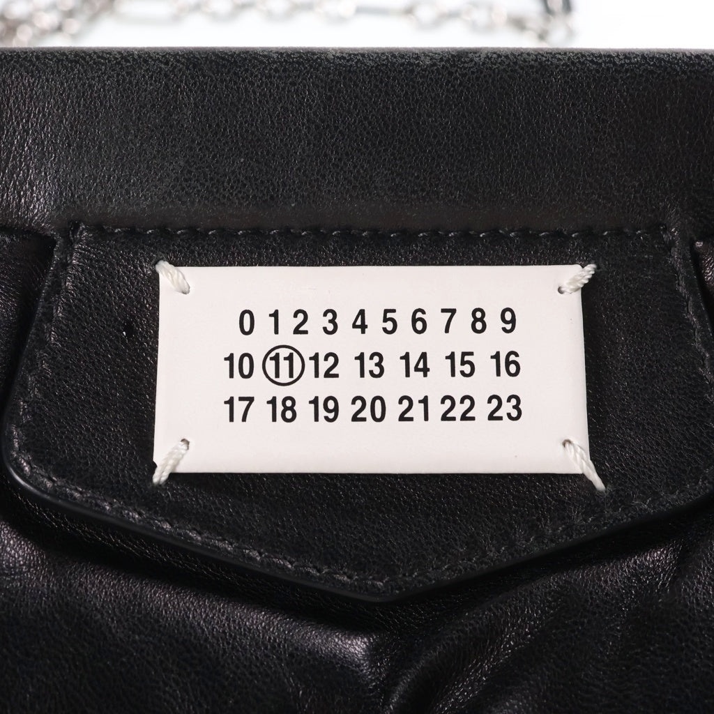 Maison Margiela(メゾンマルジェラ) GRAM SLAM グラムスラム チェーン レザーショルダーバッグ ミニバッグ ブラック S56WF0161 レディース