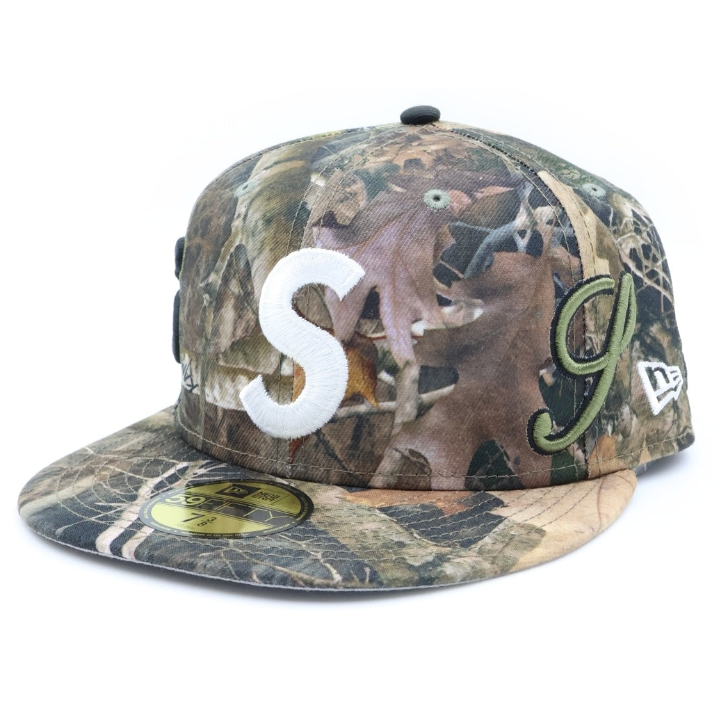 SUPREME(シュプリーム) 25SS ×NEW ERA Multi S Logo 59FIFTY ニューエラ カモ柄 6パネル ベースボールキャップ カーキ