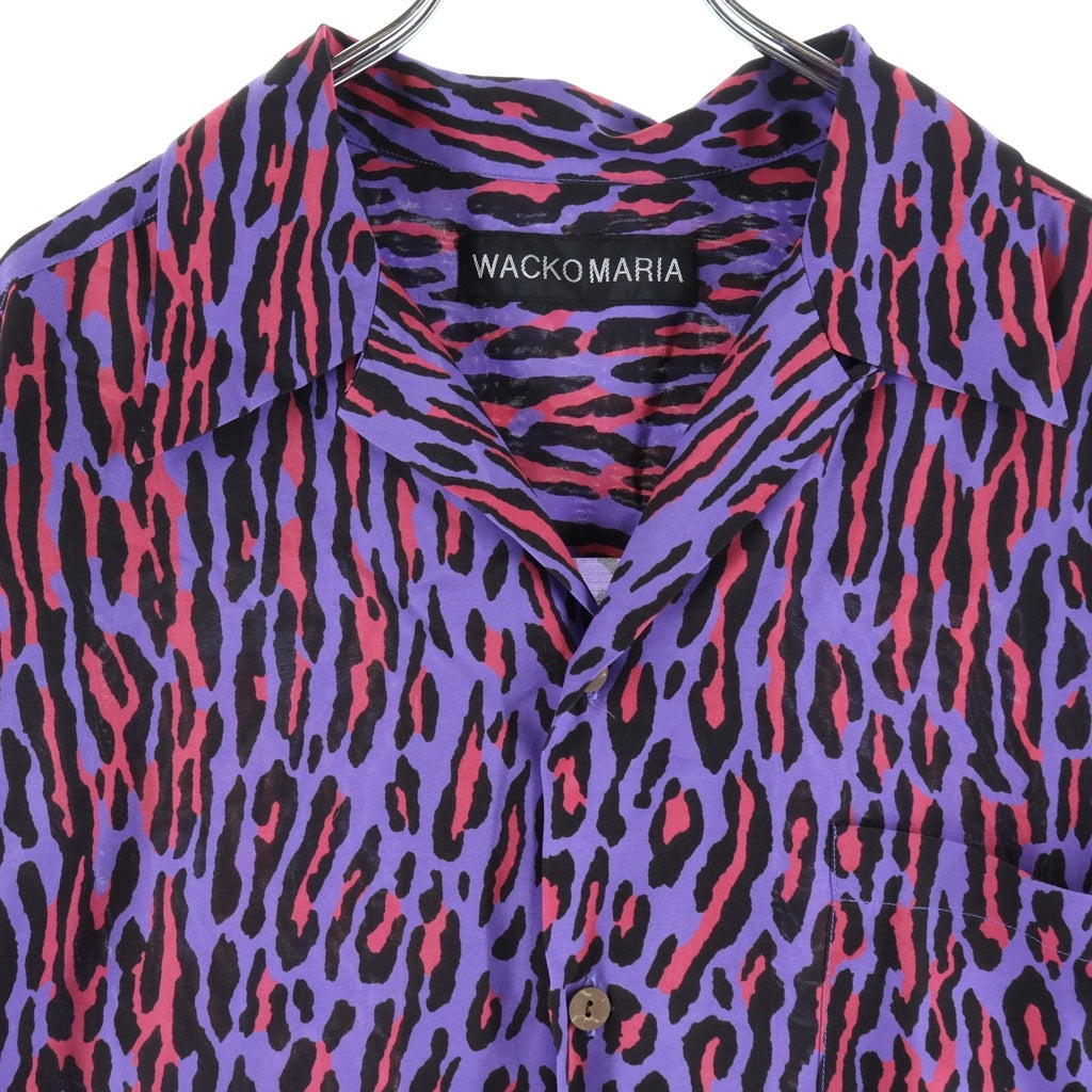 WACKO MARIA(ワコマリア) 26SS HAWAIIAN SHIRT S/S TYPE-4 レオパード レーヨン オープンカラーハワイアンシャツ パープル 26SS-WMS-HI06