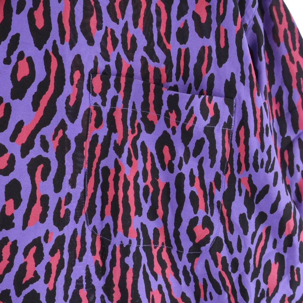 WACKO MARIA(ワコマリア) 26SS HAWAIIAN SHIRT S/S TYPE-4 レオパード レーヨン オープンカラーハワイアンシャツ パープル 26SS-WMS-HI06