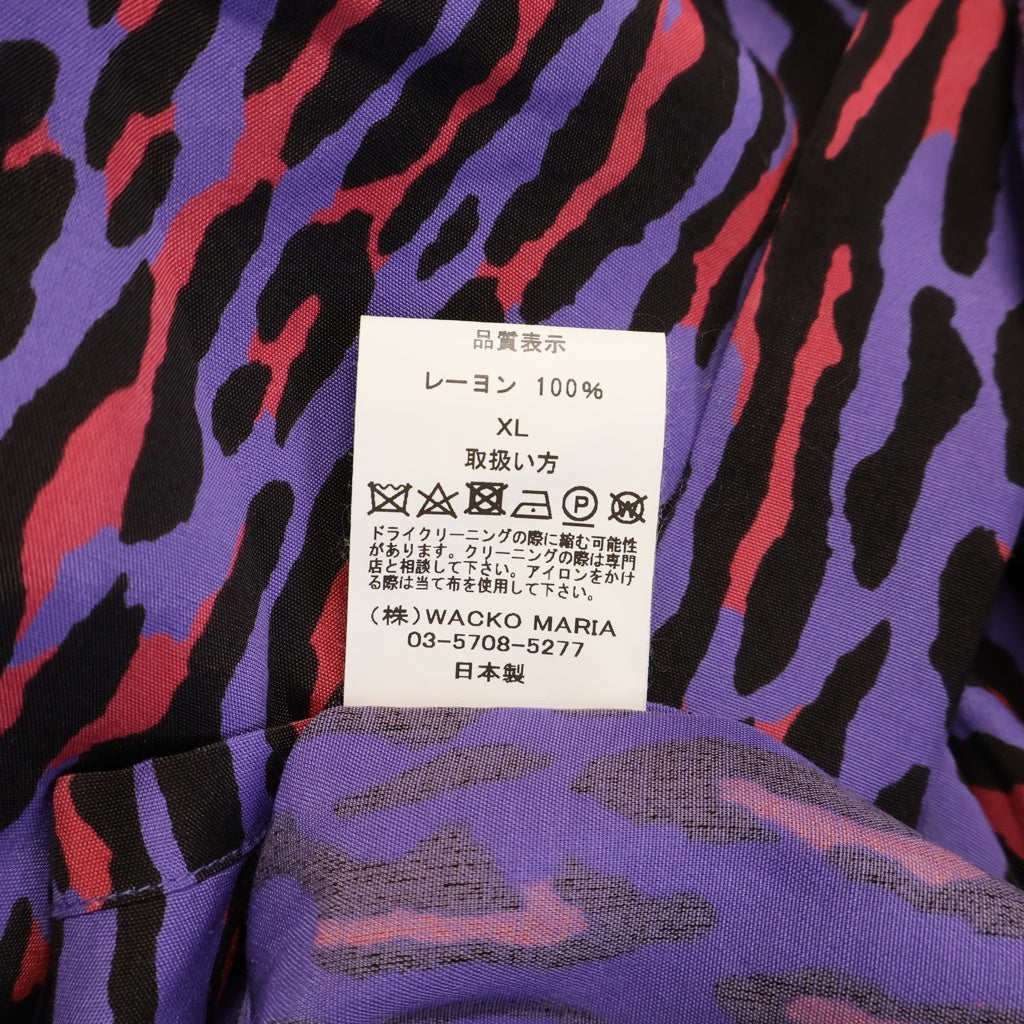WACKO MARIA(ワコマリア) 26SS HAWAIIAN SHIRT S/S TYPE-4 レオパード レーヨン オープンカラーハワイアンシャツ パープル 26SS-WMS-HI06