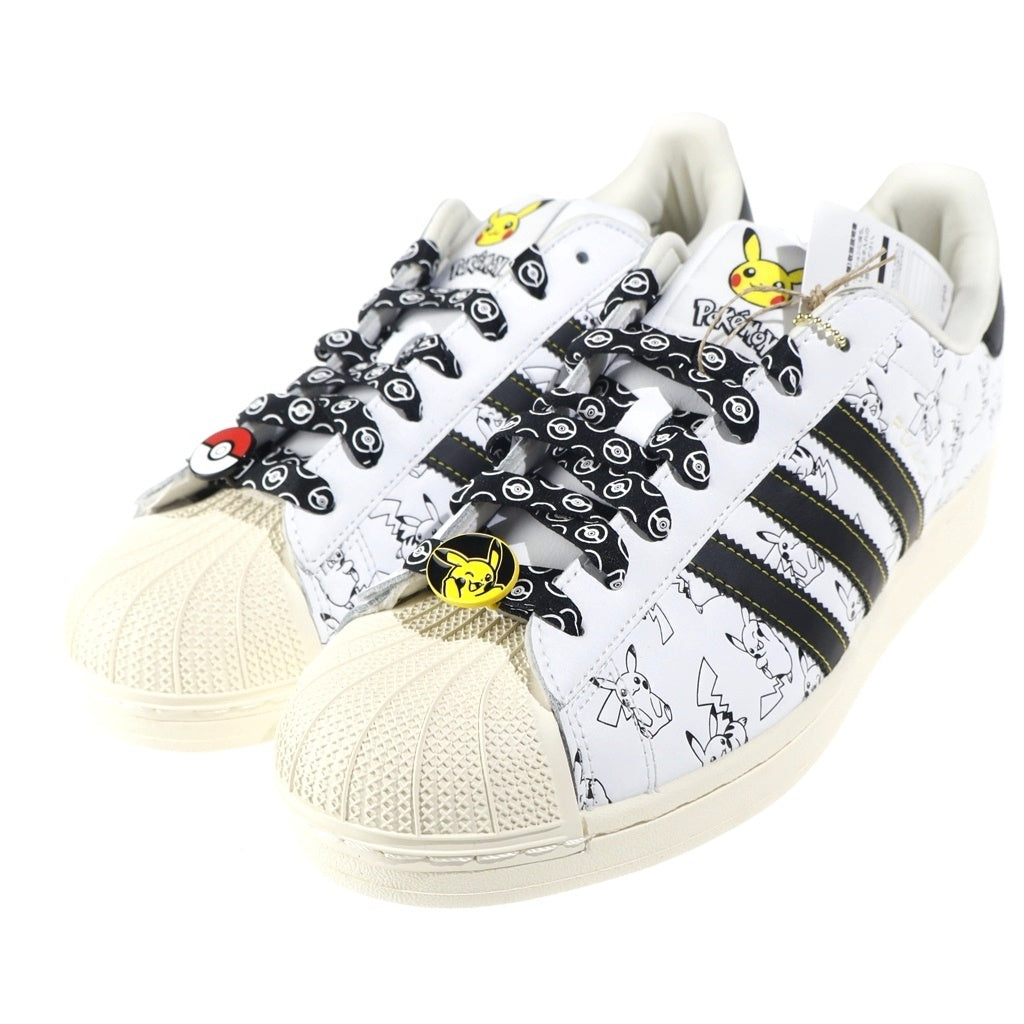 adidas(アディダス) ×POKEMON SUPERSTAR II ポケモン スーパースター 30周年記念 ピカチュウ ローカットスニーカー ホワイト US11/29cm KI2857