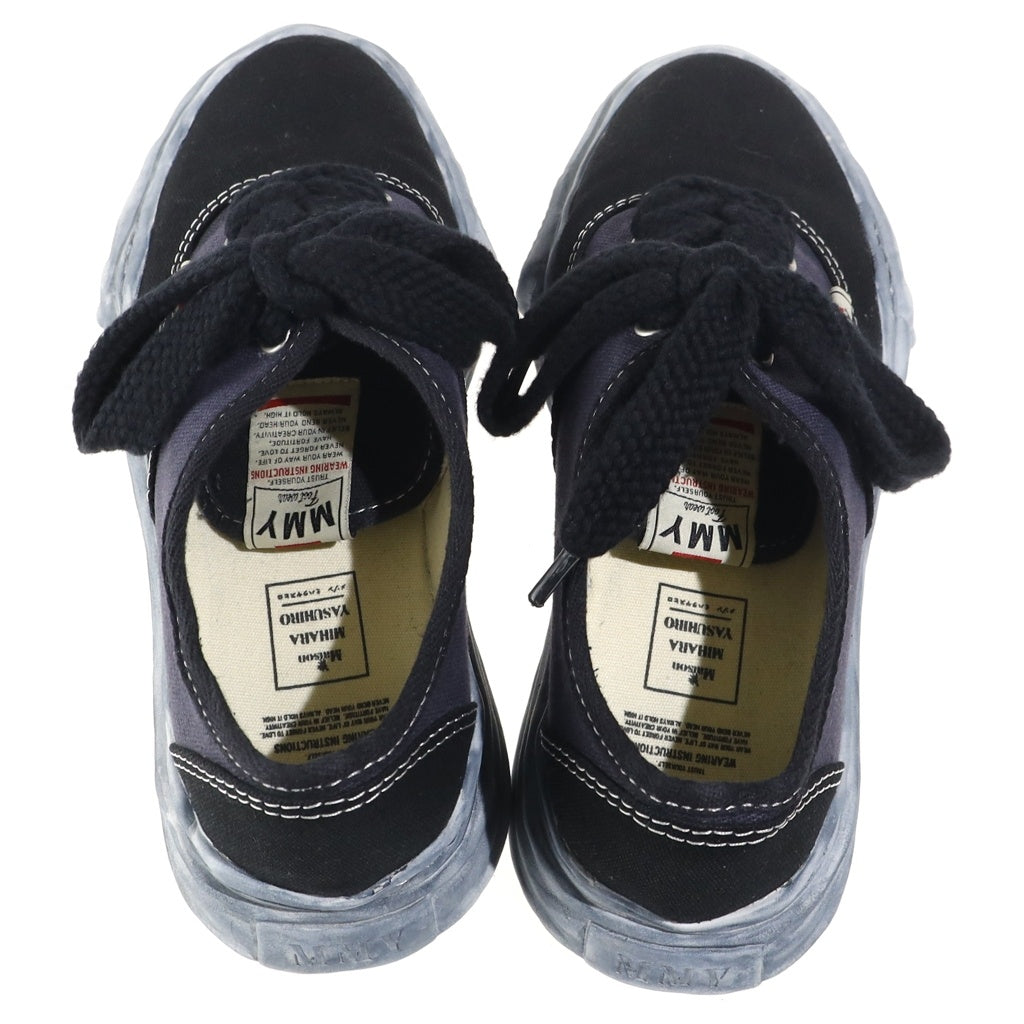 MAISON MIHARAYASUHIRO(メゾンミハラヤスヒロ) BAKER ORIGINAL SOLE OVER DYED CANVAS LOW TOP SNEAKER ベイカー オーバーダイソール キャンバス ローカットスニーカー ブラック A08FW724