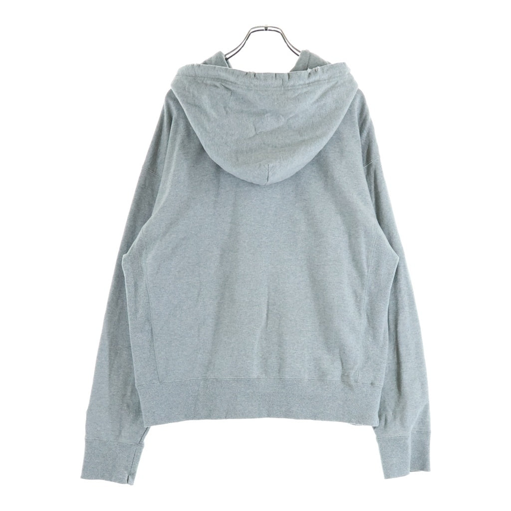 MAISON MIHARAYASUHIRO(メゾンミハラヤスヒロ) 23AW DISTRESSED HOODIE フロントスマイルプリント ダメージ加工 プルオーバースウェットパーカー フーディー グレー J11HD512