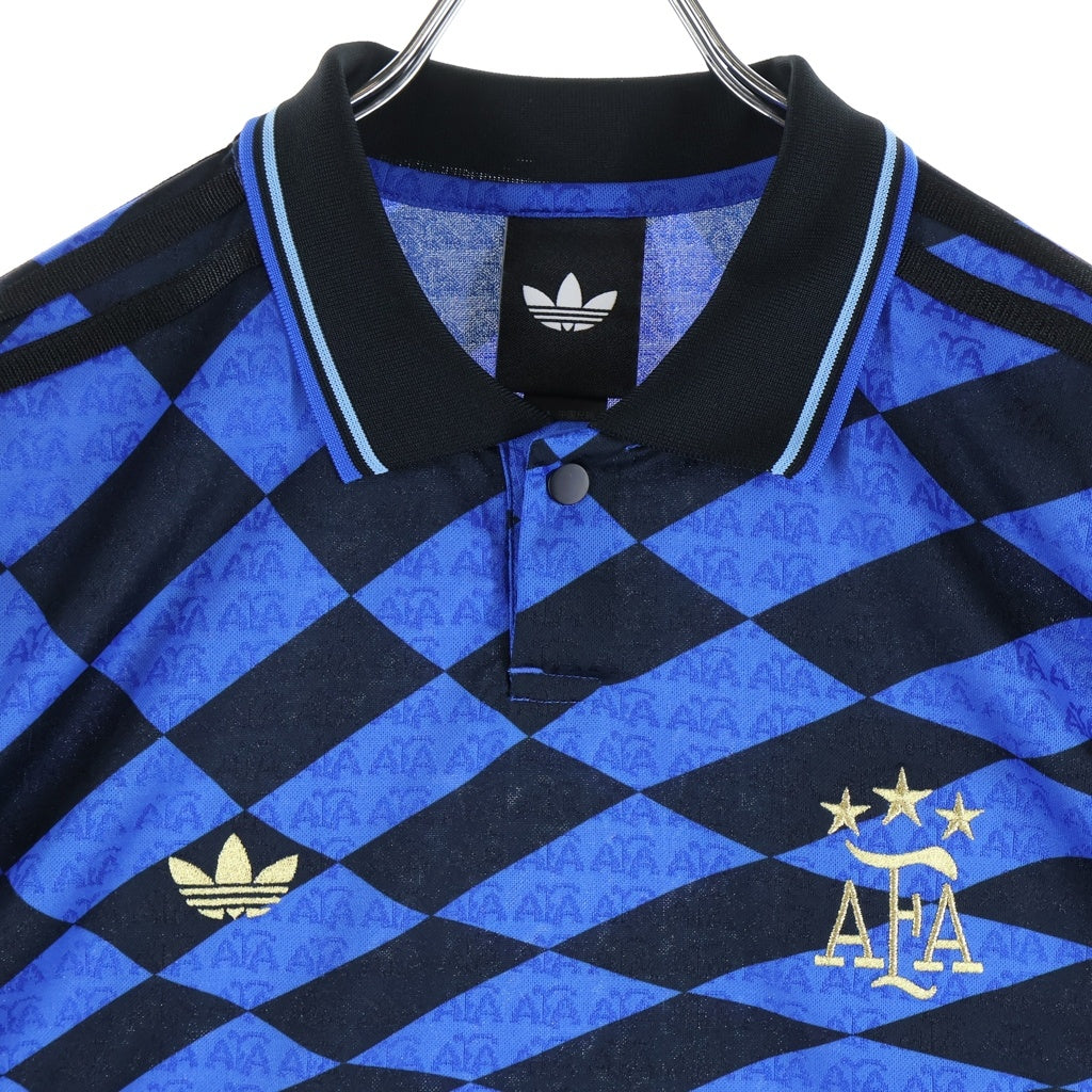 adidas(アディダス) THRASHER x ARGENTINA JERSEY スラッシャー AFA アルゼンティーナ ジャージ 半袖ゲームシャツ ブルー KX4551