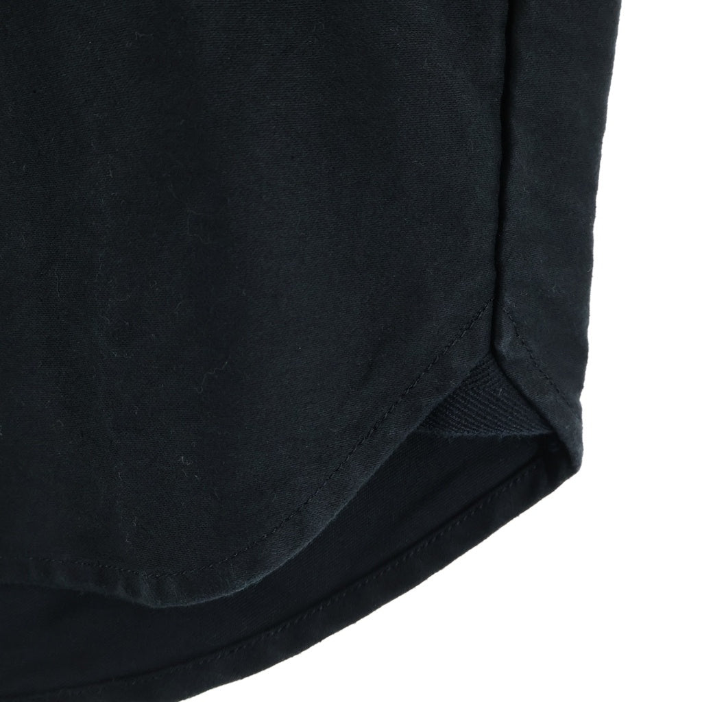 Sacai(サカイ) 24SS MOLESKIN SHIRT モールスキン 半袖シャツ ブラック 24-03309M