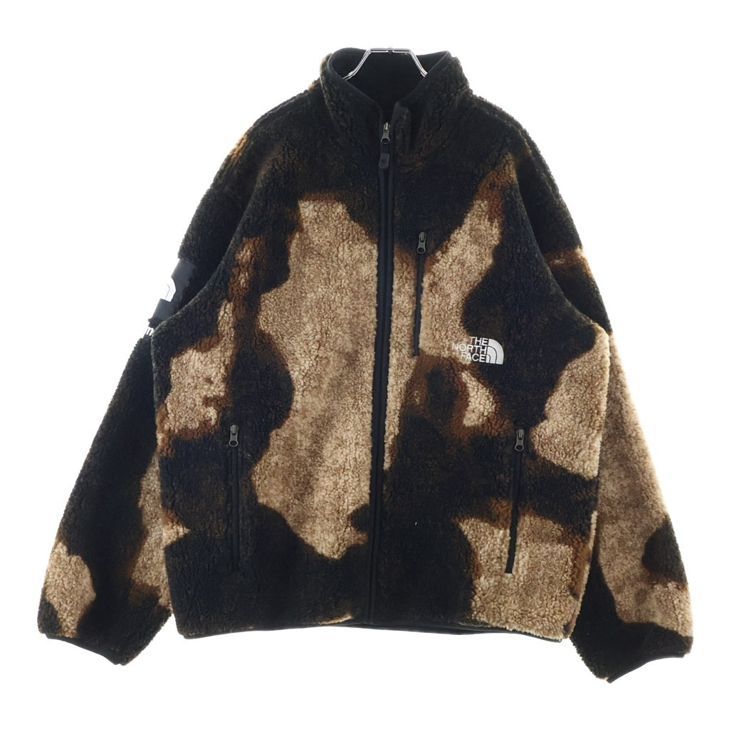 SUPREME(シュプリーム) 21AW The North Face Bleached Denim Print Fleece Jacket ザノースフェイス ブリーチド デニム プリント フリース ジャケット ブラウン NA52100I