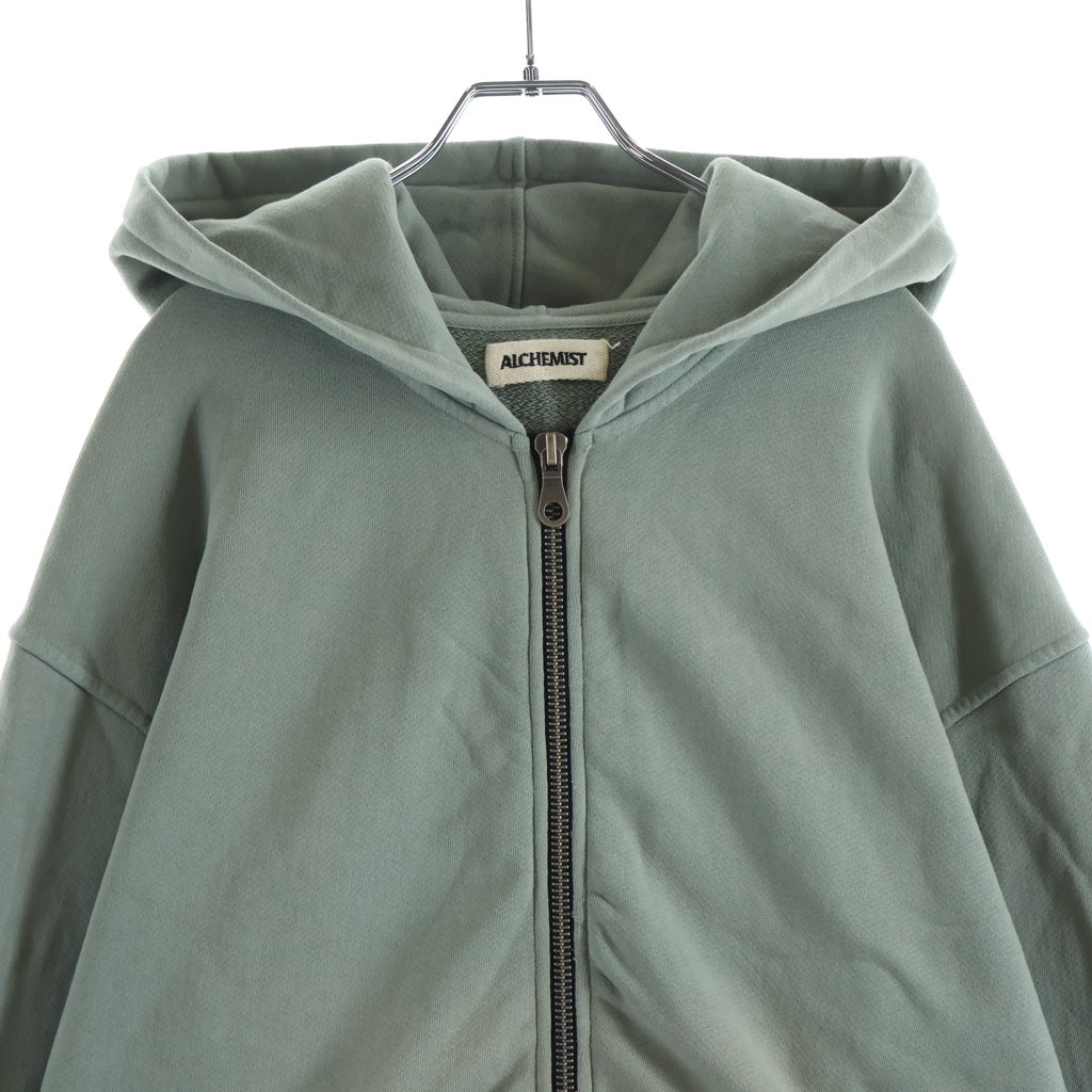 ALCHEMIST(アルケミスト) 25SS Byron Zip-Up Hoodie/Mush バイロン ジップアップフーディー パーカー ライトグリーン AL-S25-0000-034