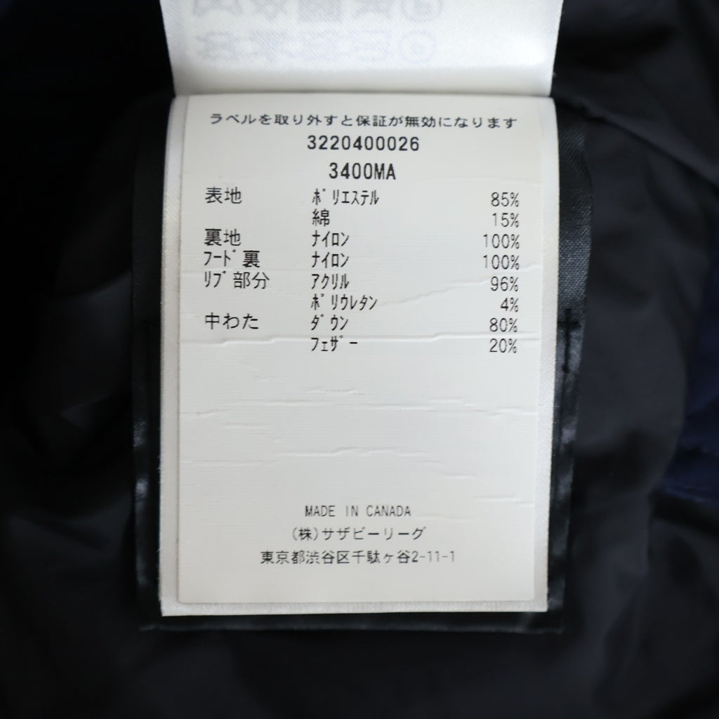 CANADA GOOSE(カナダグース) SANFORD PARKA サンフォード パーカー フーデッドダウンコート ジャケット ネイビー 3400MA