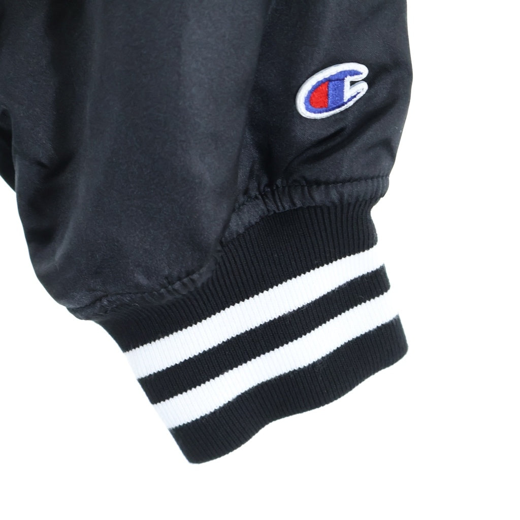 SUPREME(シュプリーム) 26SS ×Champion Satin Varsity Jacket チャンピオン サテン ヴァーシティ ジャケット ブルゾン ブラック