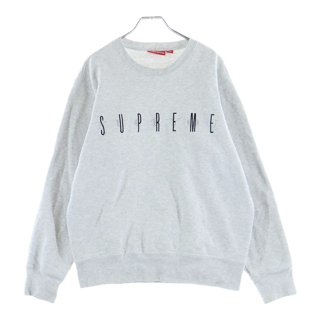 SUPREME(シュプリーム) 19AW Fuck You Crewneck ファックユー フロント刺繍クルーネックスウェットトレーナー グレー