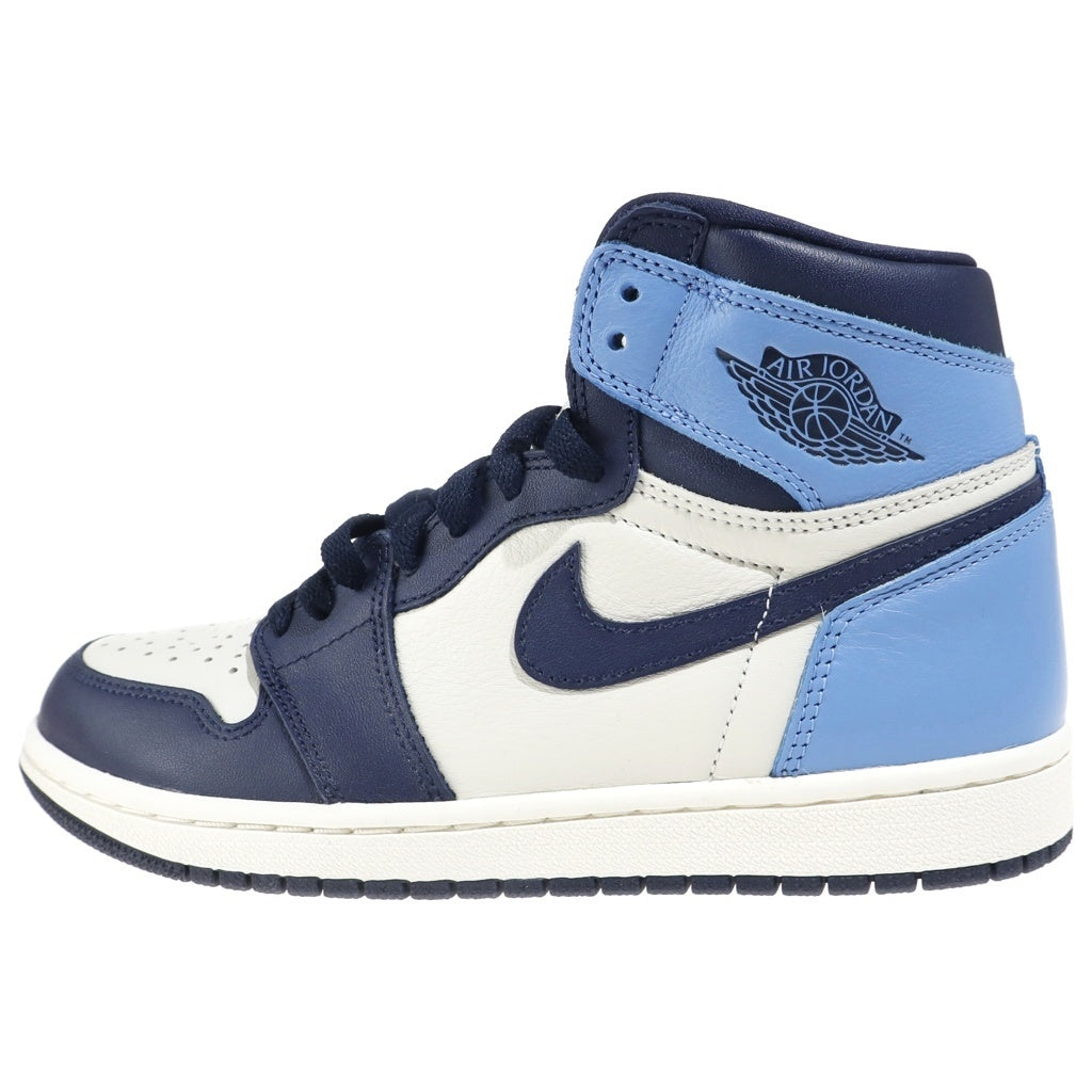 NIKE(ナイキ) AIR JORDAN 1 RETRO HIGH OG OBSIDIAN UNIVERSITY BLUE エアジョーダン1 レトロ オブシディアン ハイカットスニーカー ホワイト/ブルー US7.5/25.5cm 555088-140