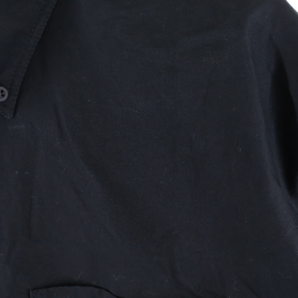 BALENCIAGA(バレンシアガ) 24AW メタルBBロゴ ハイブリッド コットンポプリン半袖シャツ ブラック 790862