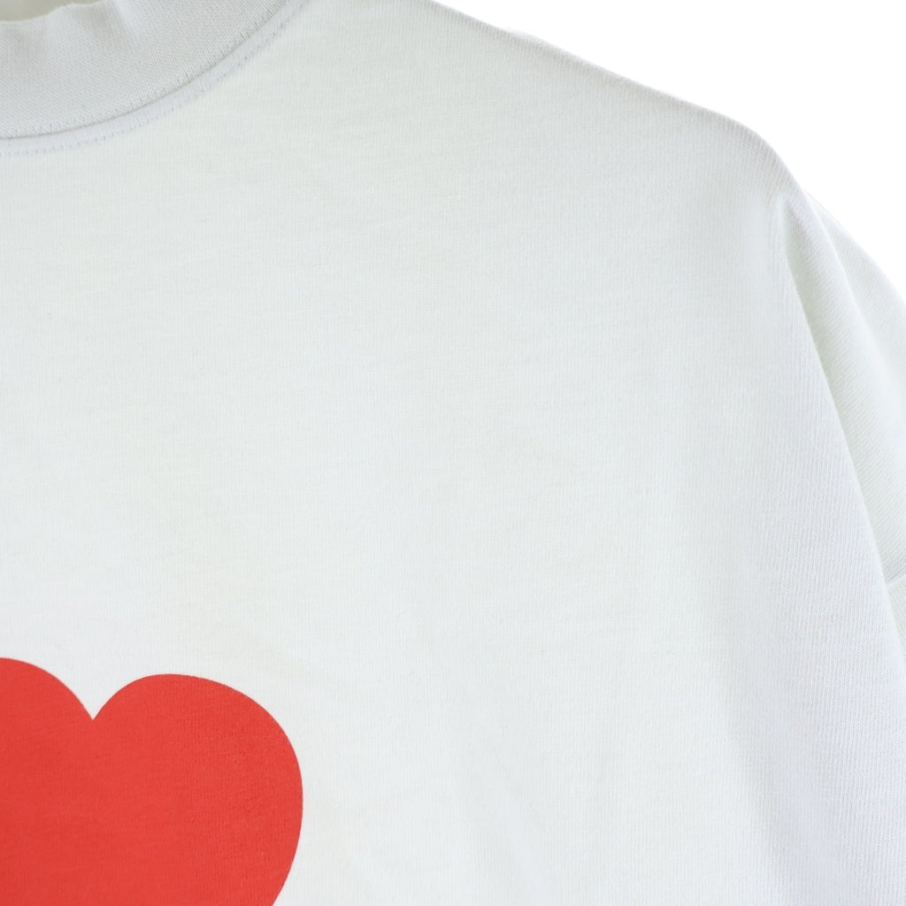 BALENCIAGA(バレンシアガ) I LOVE PARISプリント オーバーサイズ クルーネック半袖Tシャツ カットソー ホワイト 787349