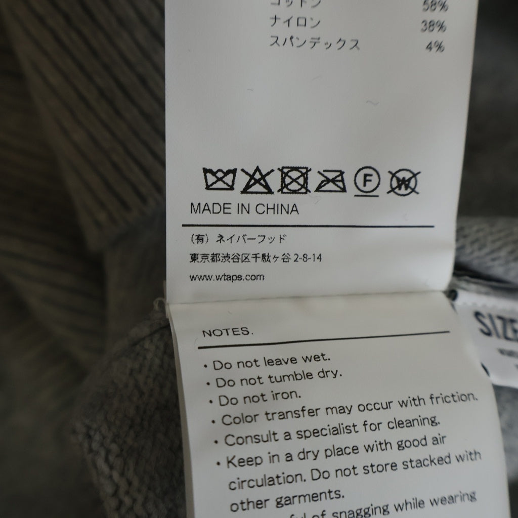 WTAPS(ダブルタップス) 26AW IAN SWEATER / NYCO ラグランスウェットトレーナー グレー/ネイビー 262FZDT-KNM02