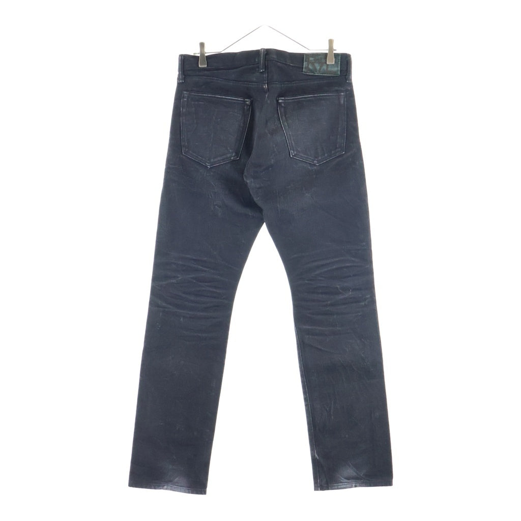 RRL(ダブルアールエル) コットン スリムフィット スキニーデニムパンツ ブラック 782504838004