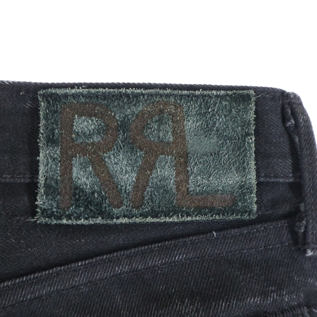 RRL(ダブルアールエル) コットン スリムフィット スキニーデニムパンツ ブラック 782504838004