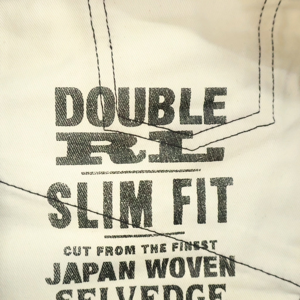 RRL(ダブルアールエル) コットン スリムフィット スキニーデニムパンツ ブラック 782504838004