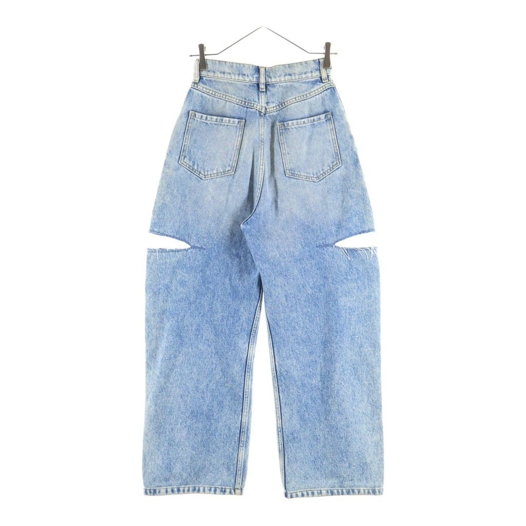 Maison Margiela(メゾンマルジェラ) 21AW スラッシュディティール ワイドデニムパンツ レディース インディゴ S51LA0051