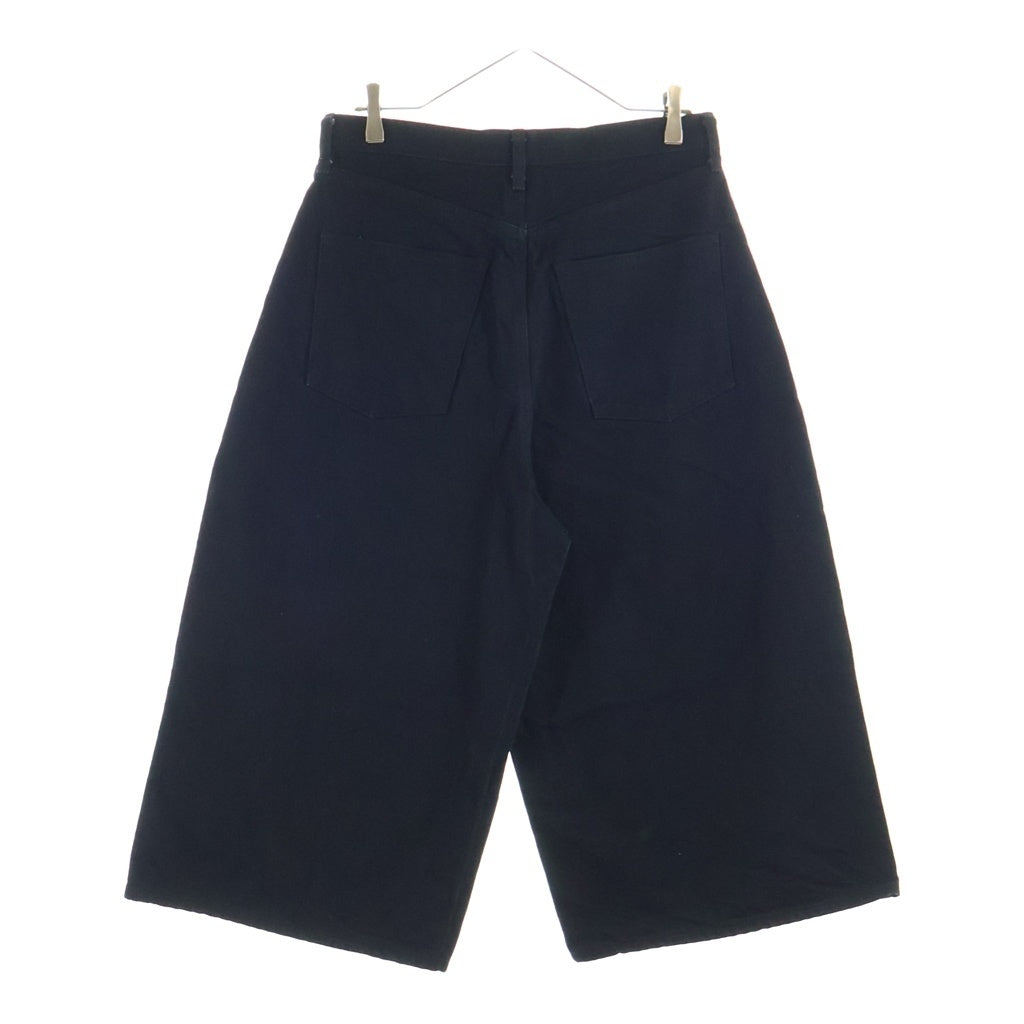 HYKE(ハイク) 26SS TWILL SHORTS ボタンフライ ツイルデニムショーツ ハーフパンツ レディース ブラック 13385