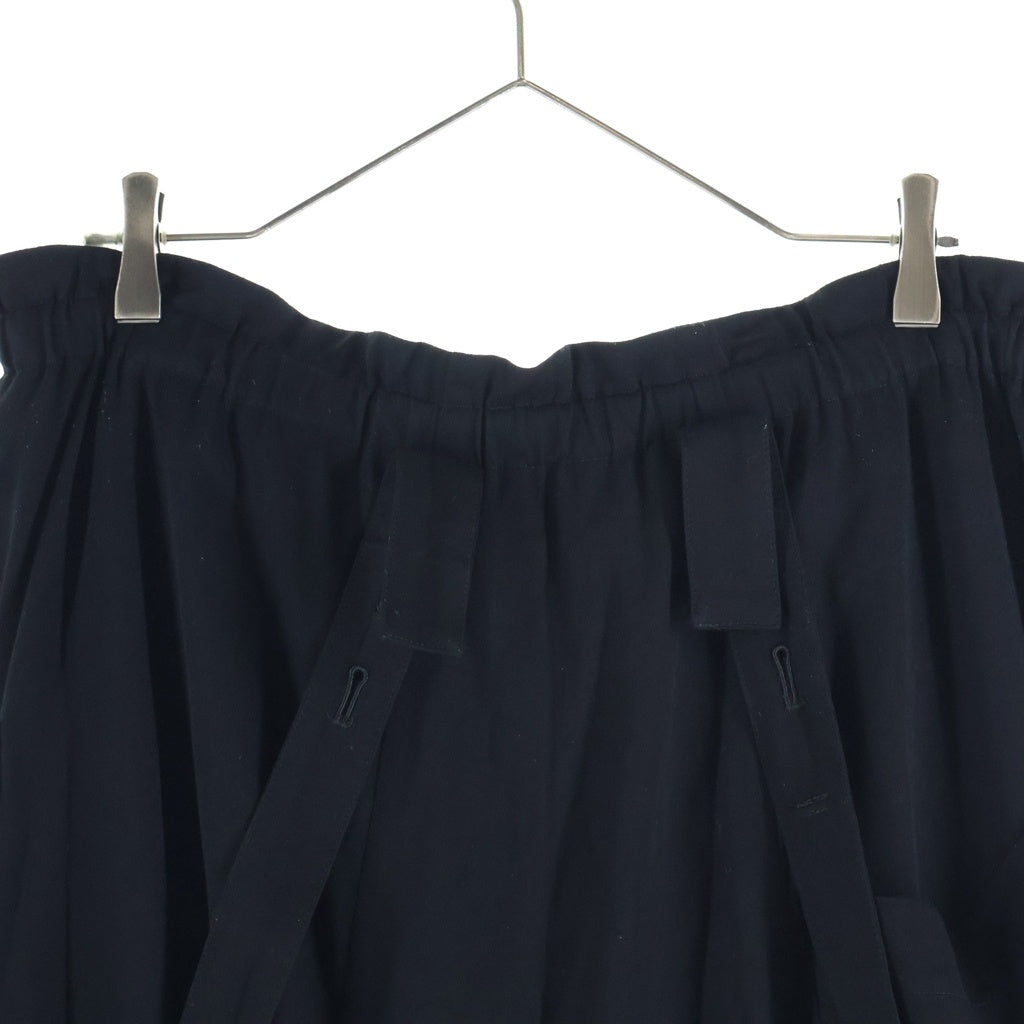 Y's(ワイズ) VISCOSE TRIACETATE BLEND SAROUEL PANTS ビスコース トリアセテート ブレンド サルエルパンツ レディース ブラック YW-P19-200