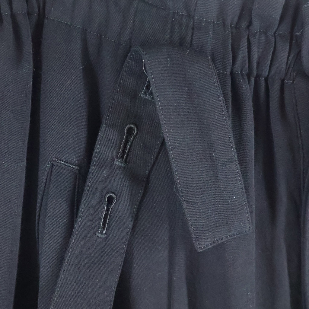 Y's(ワイズ) VISCOSE TRIACETATE BLEND SAROUEL PANTS ビスコース トリアセテート ブレンド サルエルパンツ レディース ブラック YW-P19-200