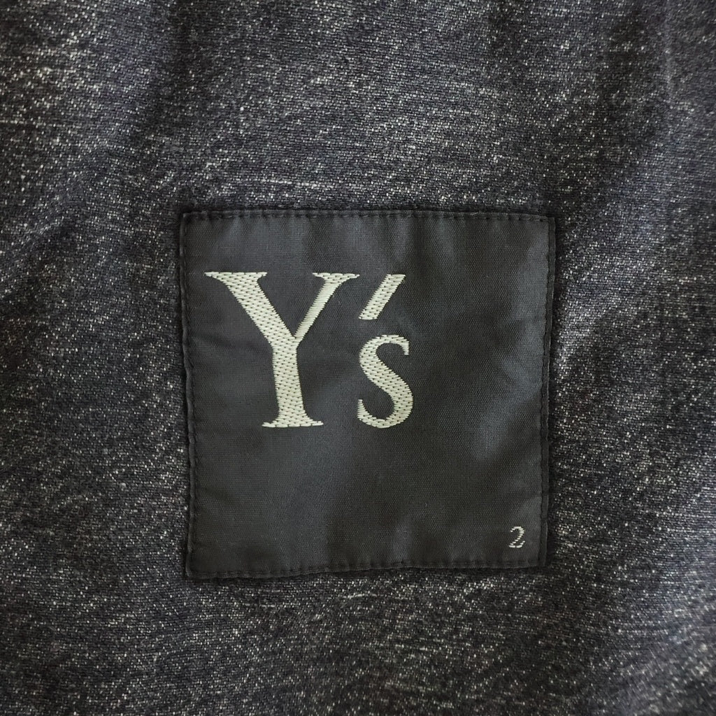 Y's(ワイズ) 8OZ DENIM CHEMICAL WASH PEAKED LAPEL JACKET ケミカルウォッシュ デニム ダブルテーラードジャケット レディース ブラック YW-J02-008