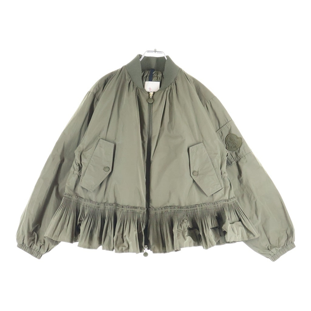 MONCLER(モンクレール) 21SS MIRAC ミラク フリル付きボンバーダウンジャケット レディース カーキ G10931A53G10