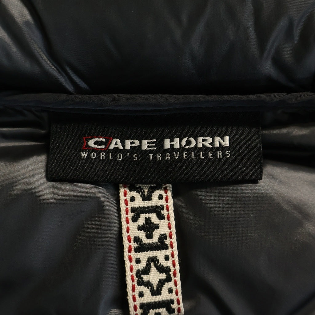 CAPE HORN(ケープホーン) ナイロン レイヤードフーデッドダウンジャケット ブラック