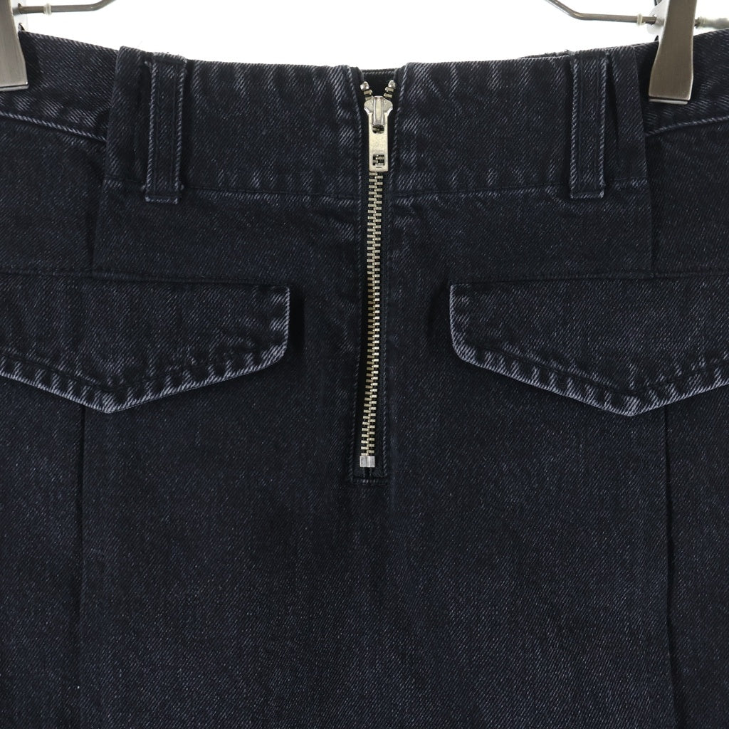 Sacai(サカイ) 24AW Denim Skirt スリットデザイン デニムスカート レディース ブラック 24-07355