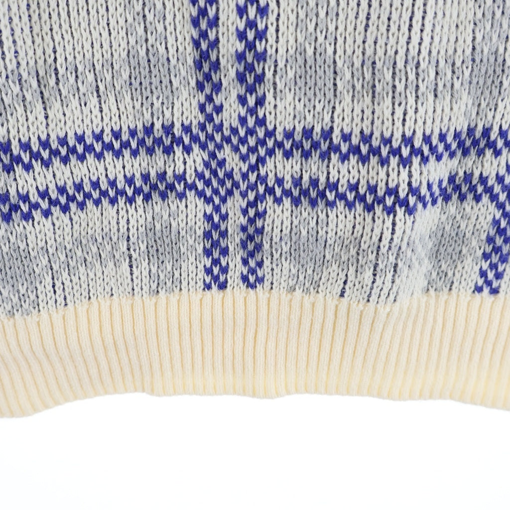 SUPREME(シュプリーム) 24SS Plaid Knit S/S Polo プレイド ニット半袖ポロシャツ アイボリー