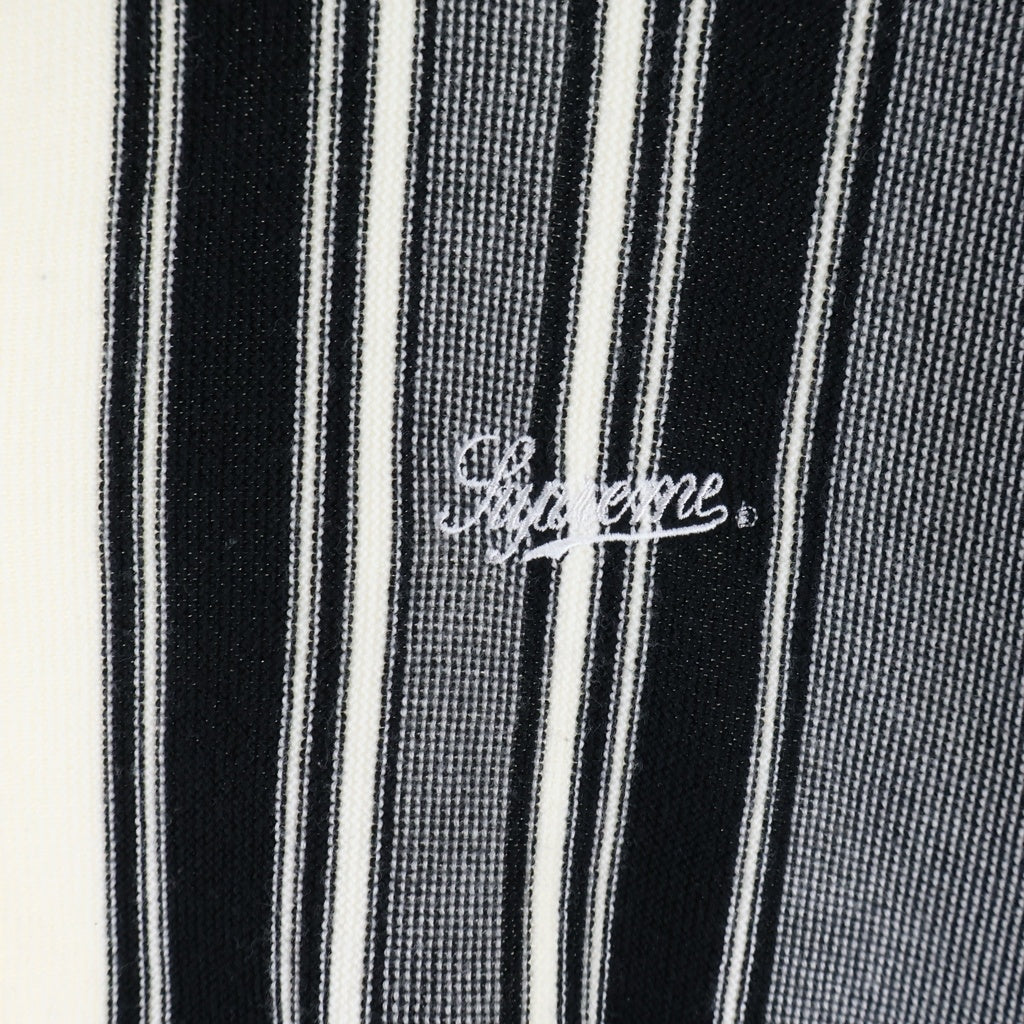 SUPREME(シュプリーム) 22SS Stripe Button Up Polo ストライプ ボタンアップ ニット半袖ポロシャツ アイボリー