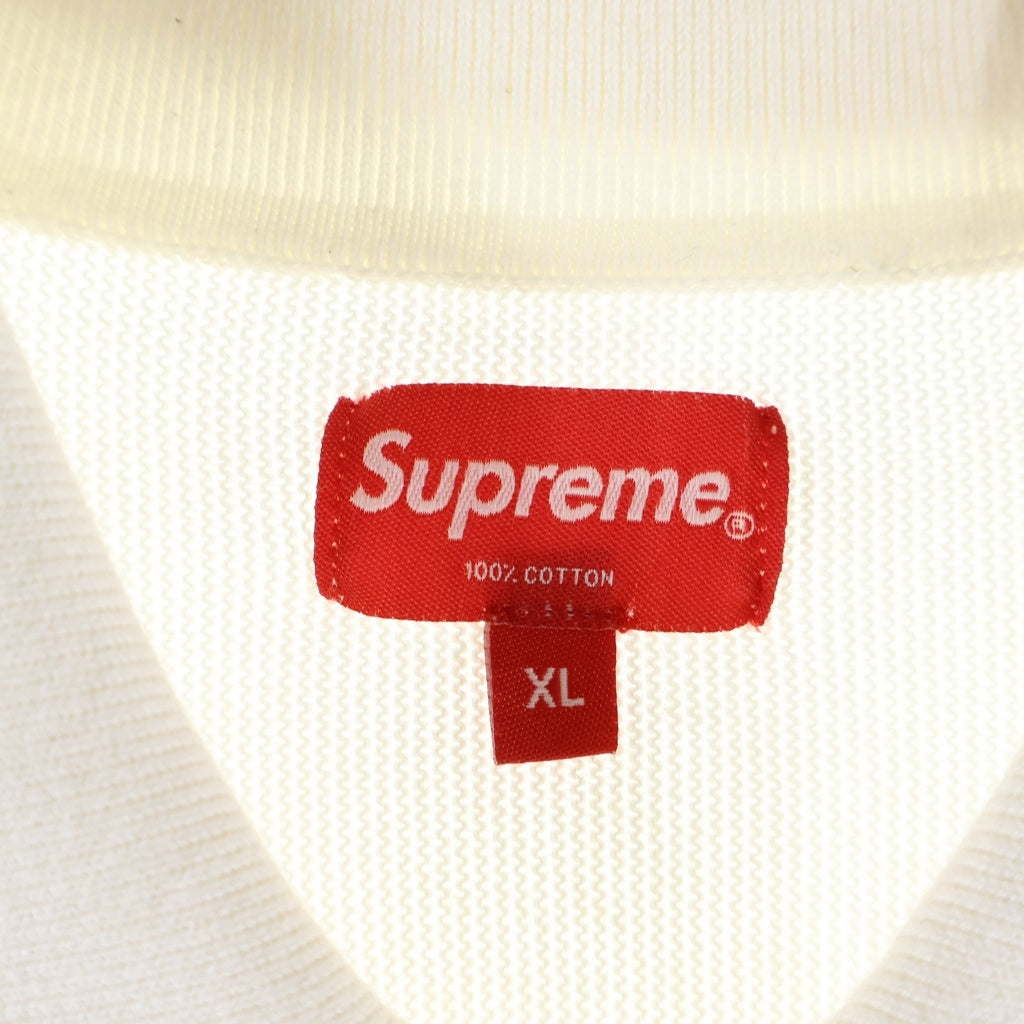 SUPREME(シュプリーム) 22SS Stripe Button Up Polo ストライプ ボタンアップ ニット半袖ポロシャツ アイボリー