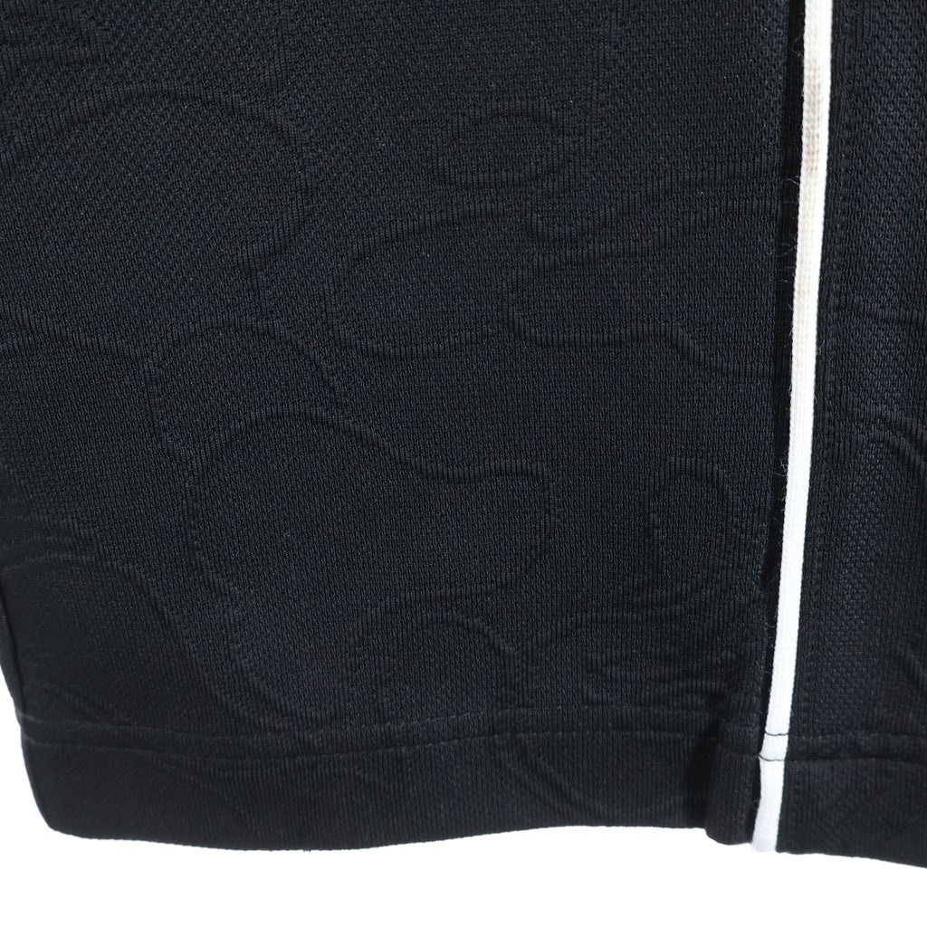 A BATHING APE(アベイシングエイプ) LINE CAMO JACQUARD METAL LOGO RELAXED FIT TRACK SWEAT PANTS ライン カモ メタルロゴ トラックパンツ ブラック 001PTL801317M