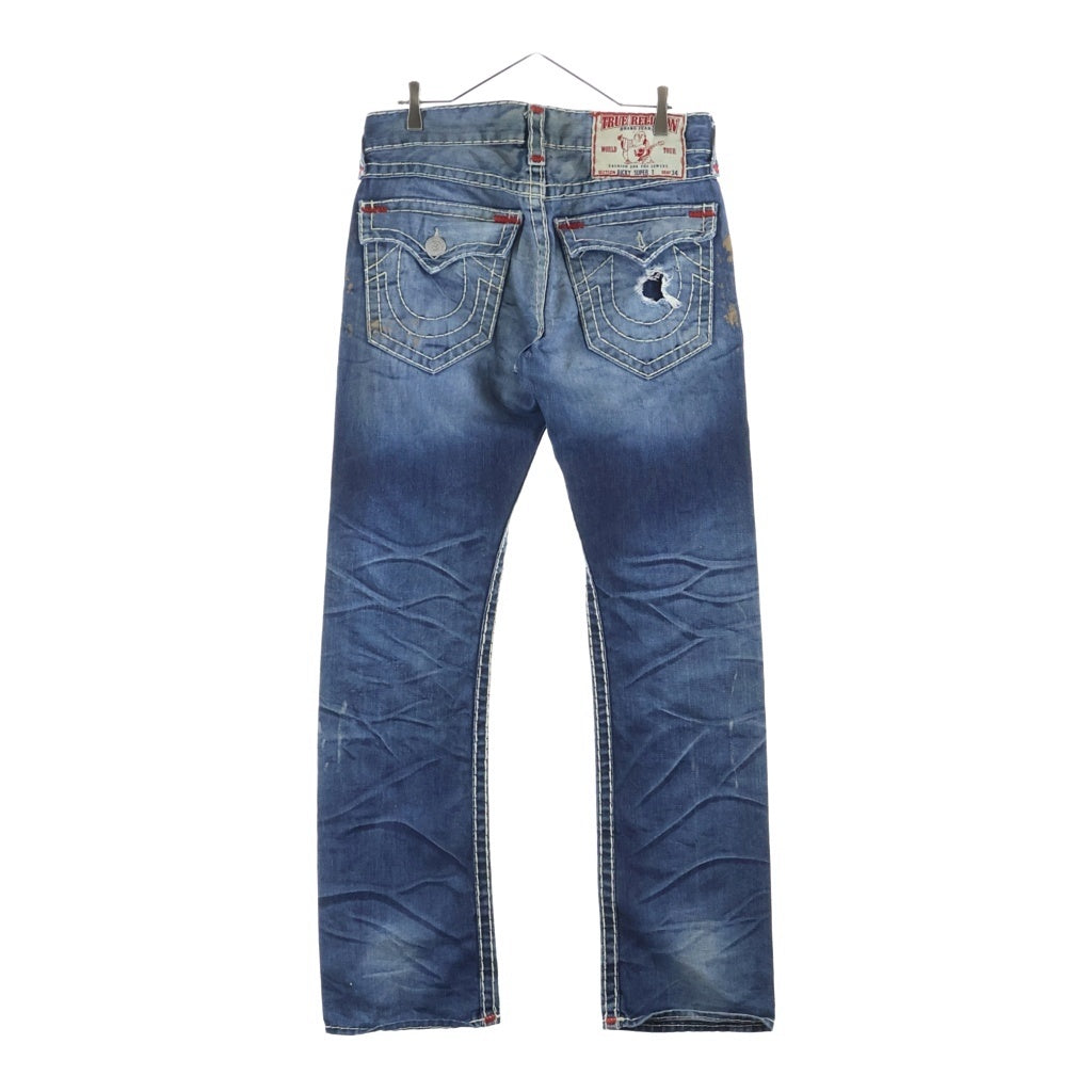 TRUE RELIGION(トゥルーレリジョン) RICKY SUPER T STRAIGHT USA製 リッキー スーパーT ストレート デニムパンツ インディゴ M24859P90