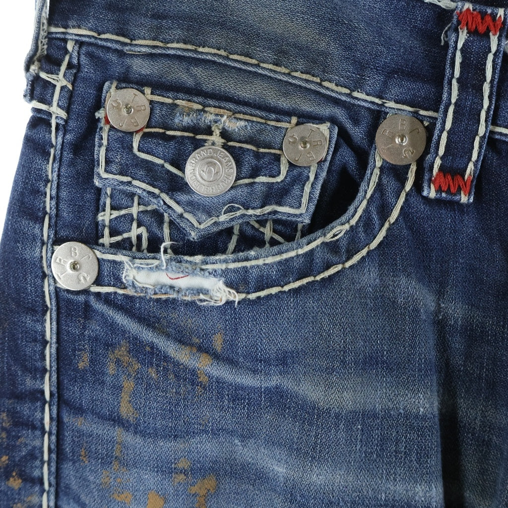 TRUE RELIGION(トゥルーレリジョン) RICKY SUPER T STRAIGHT USA製 リッキー スーパーT ストレート デニムパンツ インディゴ M24859P90